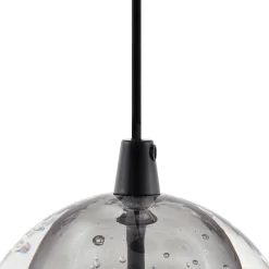 Lucande LED-pendellampe Hayley, svart, 3 lyskilder, glass| Pendellamper