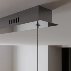 Lucande LED-pendellampe Hayley, 96 cm, 5 lyskilder, krom, glass| Led-Innendørs|Pendellamper