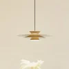 Lucande LED-pendellampe Livie, beige, aluminium, Ø 50 cm Discount