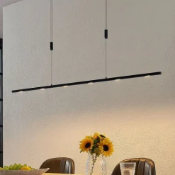 Lucande LED-pendellampe Stakato, 140 cm, 6 lyskilder, dimbar| Led-Innendørs|Pendellamper