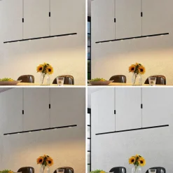 Lucande LED-pendellampe Stakato, 140 cm, 6 lyskilder, dimbar| Led-Innendørs|Pendellamper