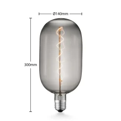 Lucande LED-pære E27 T140 4 W 1 800 K dimbar røyk| E27 Pærer|Dimbar Led-Pære