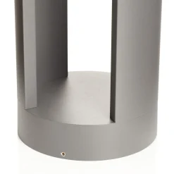 Lucande LED-pullertlampe Dylen, grå, metall, 80 cm, IP65 Discount