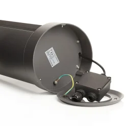 Lucande LED-pullertlampe Dylen, grå, metall, 80 cm, IP65 Discount