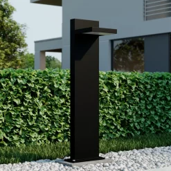 Lucande LED-pullertlampe Silvan, 65 cm, antrasitt, metall| Gatebelysning, Pullert Belysning