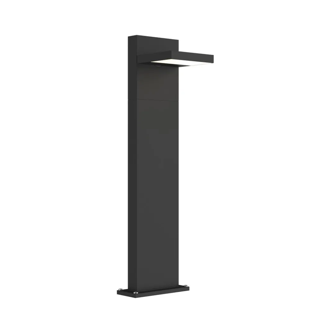 Lucande LED-pullertlampe Silvan, 65 cm, antrasitt, metall| Gatebelysning, Pullert Belysning