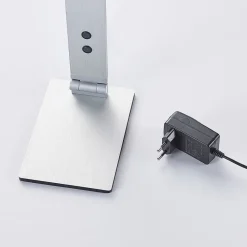 Lucande LED-skrivebordslampe Nicano, grå, metall, dimbar.| Kontorbelysning|Led-Innendørs