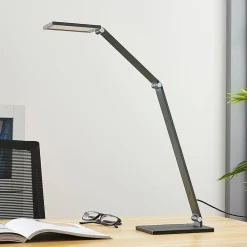 Lucande LED-skrivebordslampe Mion, 41 cm, kantet, dimbar| Kontorbelysning|Bordlamper