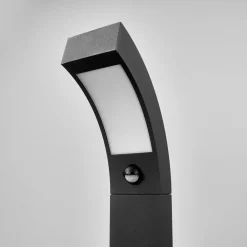 Lucande LED-sokkellampe Lennik, sensor, 60 cm, antrasitt| Kommersiell Utebelysning|Led-Utendørs