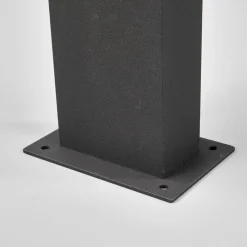Lucande LED-sokkellampe Lennik, sensor, 60 cm, antrasitt| Kommersiell Utebelysning|Led-Utendørs