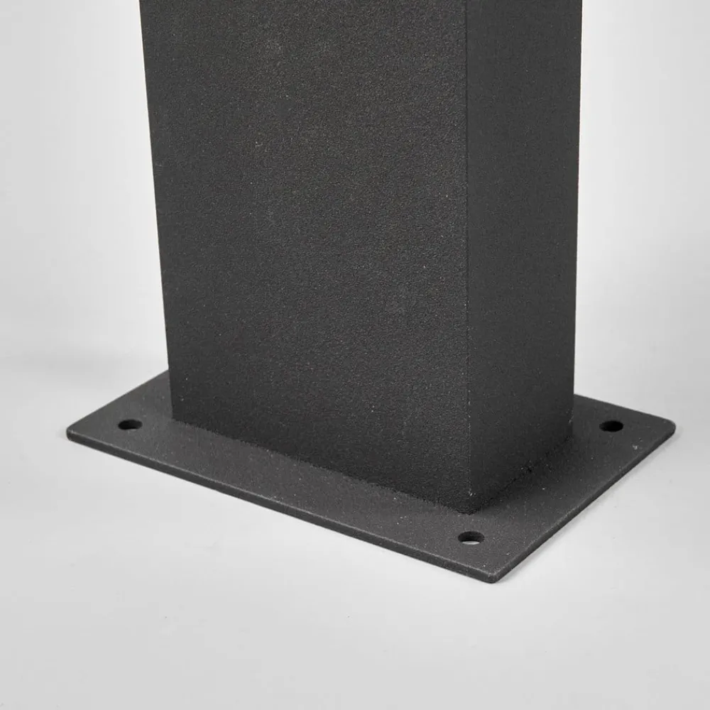 Lucande LED-sokkellampe Lennik, sensor, 60 cm, antrasitt| Kommersiell Utebelysning|Led-Utendørs