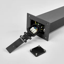 Lucande LED-sokkellampe Lennik, sensor, 60 cm, antrasitt| Kommersiell Utebelysning|Led-Utendørs