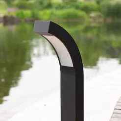 Lucande LED-sokkellampe Lennik, 60 cm, antrasitt, metall| Kommersiell Utebelysning|Led-Utendørs