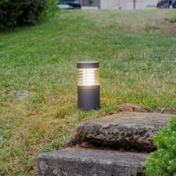 Lucande LED-sokkellampe , 27 cm, antrasitt, IP54 Discount