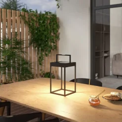 Lucande LED-solcellelampe Lynzy, 38 cm, svart, metall, IP65| Dekorasjonsbelysning|Led-Utendørs