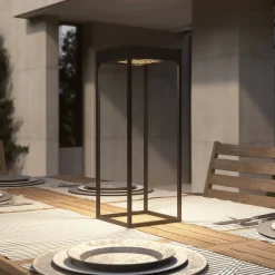 Lucande LED-solcellelampe Lynzy, 58 cm, svart, metall, IP65 Online