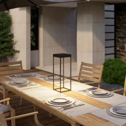 Lucande LED-solcellelampe Lynzy, 58 cm, svart, metall, IP65 Online