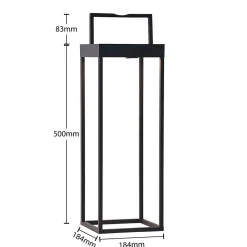 Lucande LED-solcellelampe Lynzy, 58 cm, svart, metall, IP65 Online