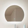 Lucande LED-speil Celestiel, halvsirkelformet, CCT, Ø 50 cm