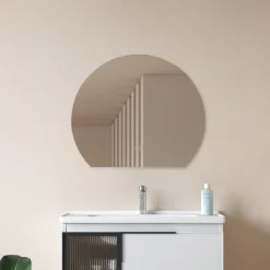 Lucande LED-speil Celestiel, halvsirkelformet, CCT, Ø 50 cm