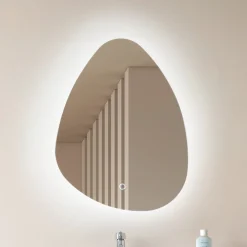 Lucande LED-speil Celestiel, dråpeformet, CCT, 60 cm Outlet