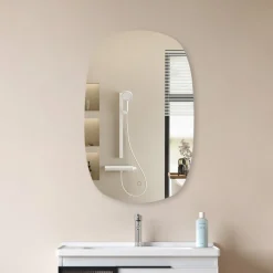 Lucande LED-speil Celestiel, oval, oppvarmbar, CCT, 80 cm| Møbel Og Interiør