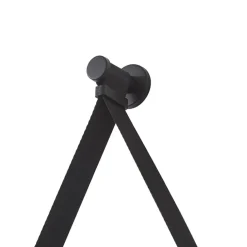 Lucande LED-speil Lelin, Ø 45 cm, svart, aluminium, CCT| Møbel Og Interiør