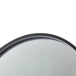 Lucande LED-speil Miren, svart, aluminium, CCT, hylle| Møbel Og Interiør