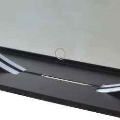 Lucande LED-speil Miren, svart, aluminium, CCT, hylle| Møbel Og Interiør