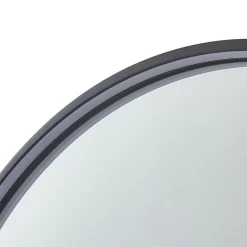 Lucande LED-speil Miren, svart, aluminium, CCT, hylle| Møbel Og Interiør