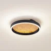 Lucande LED-taklampe Menulis, svart/gull, PC, Ø 30 cm| Led-Innendørs|Taklamper