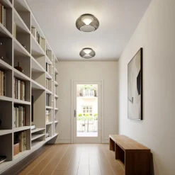 Lucande LED-taklampe Mijo, Ø 43 cm, røykgrå, glass Discount