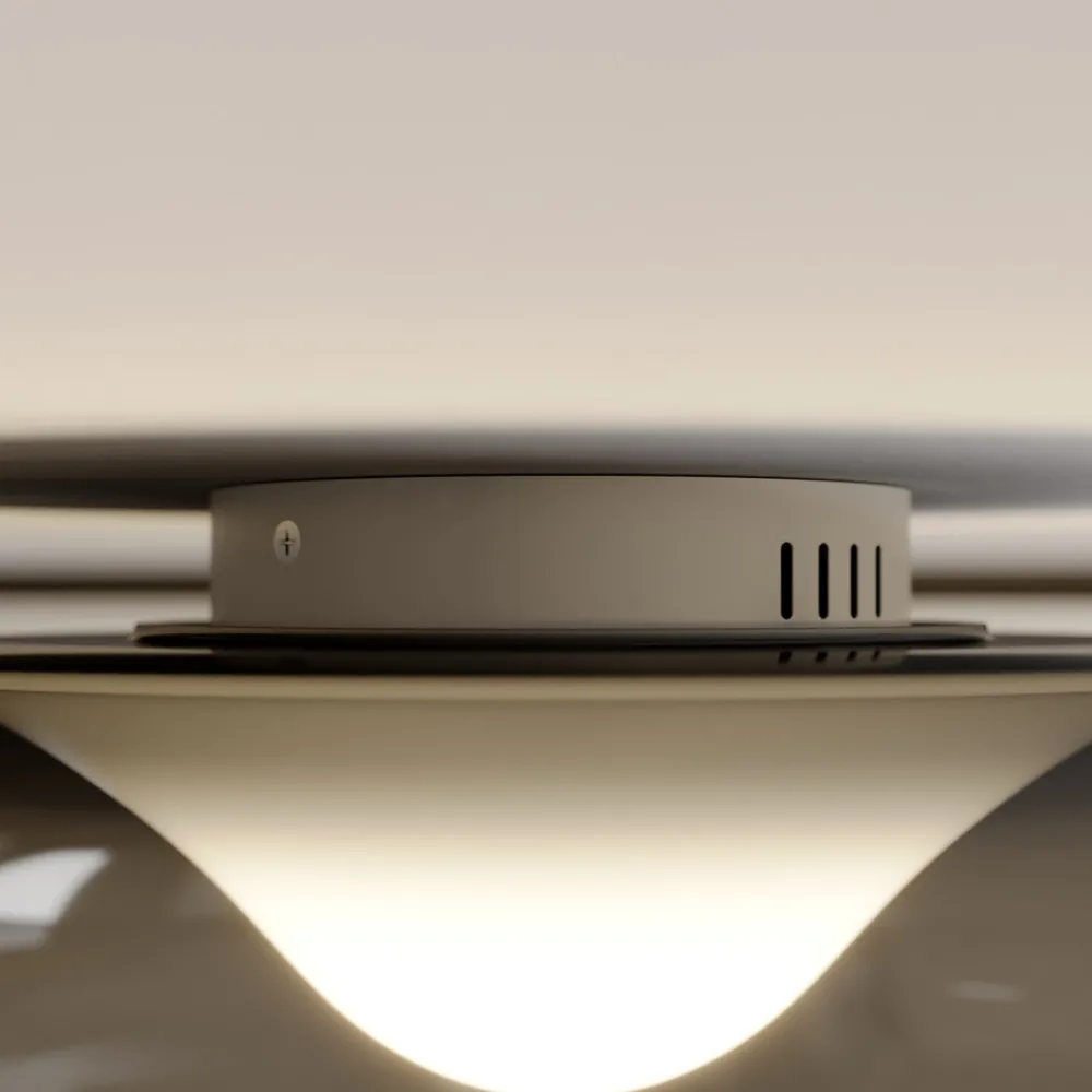 Lucande LED-taklampe Mijo, Ø 43 cm, røykgrå, glass Discount