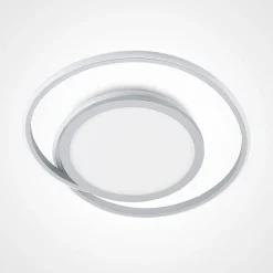 Lucande LED-taklampe Noud, 49 cm, sølv, aluminium, dimbar Discount