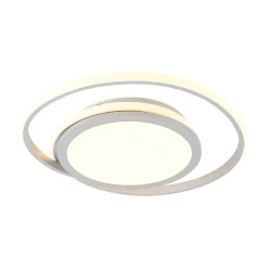 Lucande LED-taklampe Noud, 49 cm, sølv, aluminium, dimbar Discount