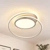 Lucande LED-taklampe Noud, 65 cm, sølv, metall, CCT| Design- Og Hotellbelysning|Led-Innendørs