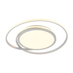 Lucande LED-taklampe Noud, 65 cm, sølv, metall, CCT| Design- Og Hotellbelysning|Led-Innendørs