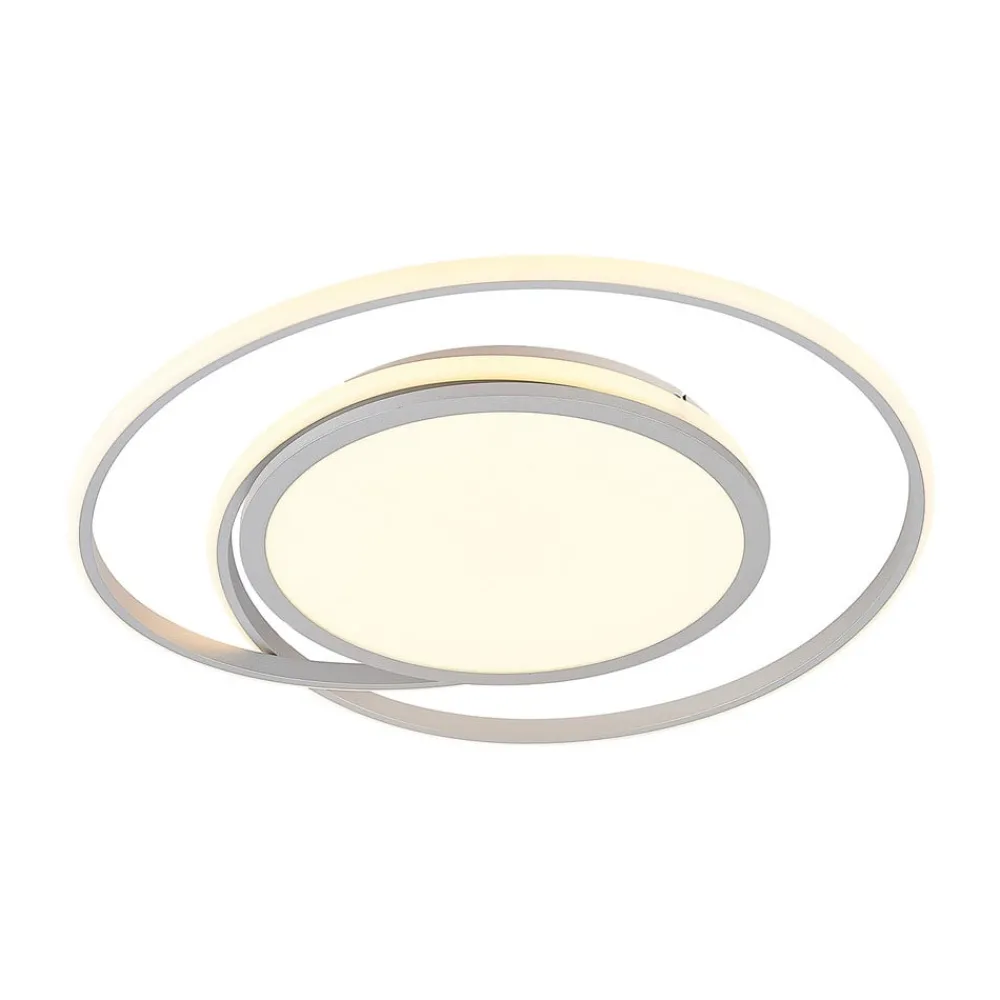 Lucande LED-taklampe Noud, 65 cm, sølv, metall, CCT| Design- Og Hotellbelysning|Led-Innendørs