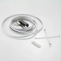 Lucande LED-taklampe Noud, 65 cm, sølv, metall, CCT| Design- Og Hotellbelysning|Led-Innendørs