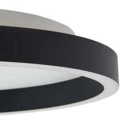 Lucande LED-taklampe Rotundo, Ø 40 cm, svart, dimbar Best