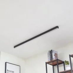 Lucande LED-taklampe Teniona, 132 cm, svart, aluminium Sale