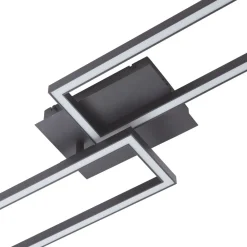 Lucande LED-taklampe Tjado, 100 cm lang, svart, metall Best