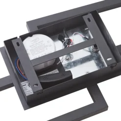 Lucande LED-taklampe Tjado, 100 cm lang, svart, metall Best