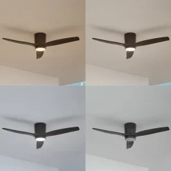 Lucande LED-takvifte Sorin, svart, DC, stillegående, IP44| Takvifter|Moderne Takvifter