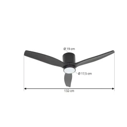 Lucande LED-takvifte Sorin, svart, DC, stillegående, IP44| Takvifter|Moderne Takvifter