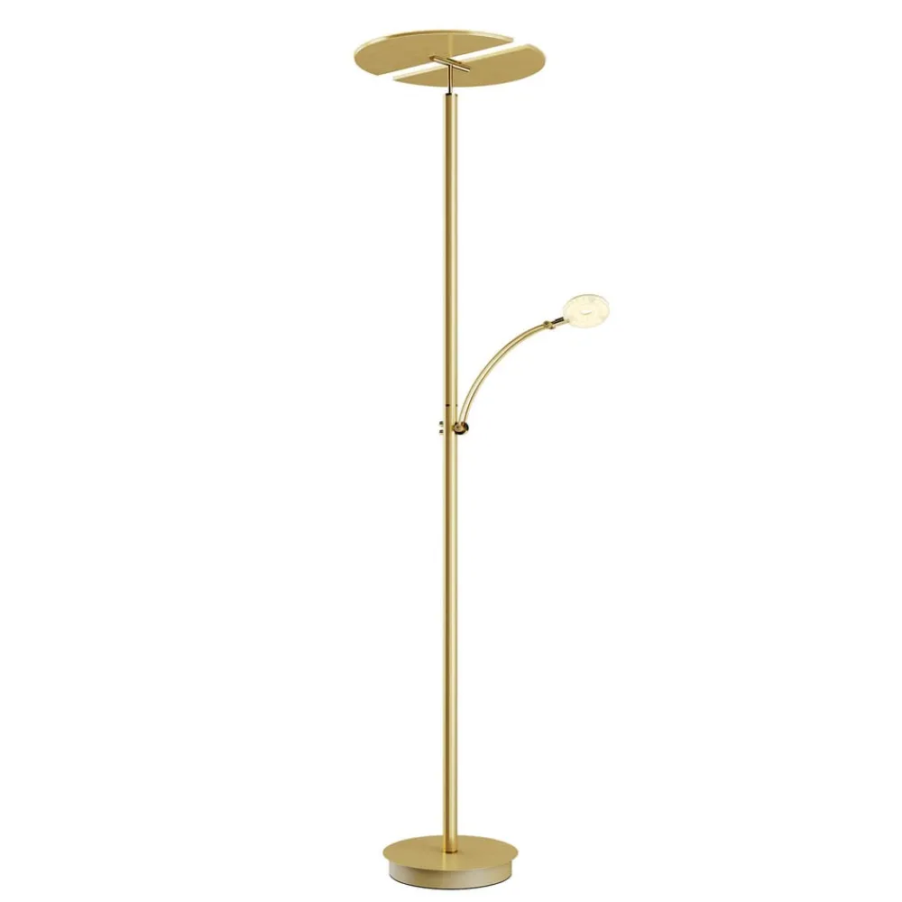 Lucande LED-uplight Anniki, messing| Gulvlamper