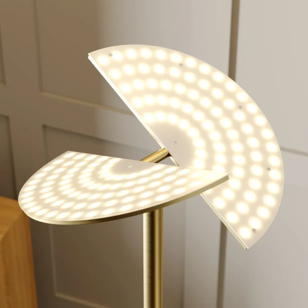 Lucande LED-uplight Anniki, messing| Gulvlamper