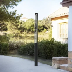 Lucande LED-utelampe Pirron, 230 cm, antrasitt, IP65| Lyktestolper