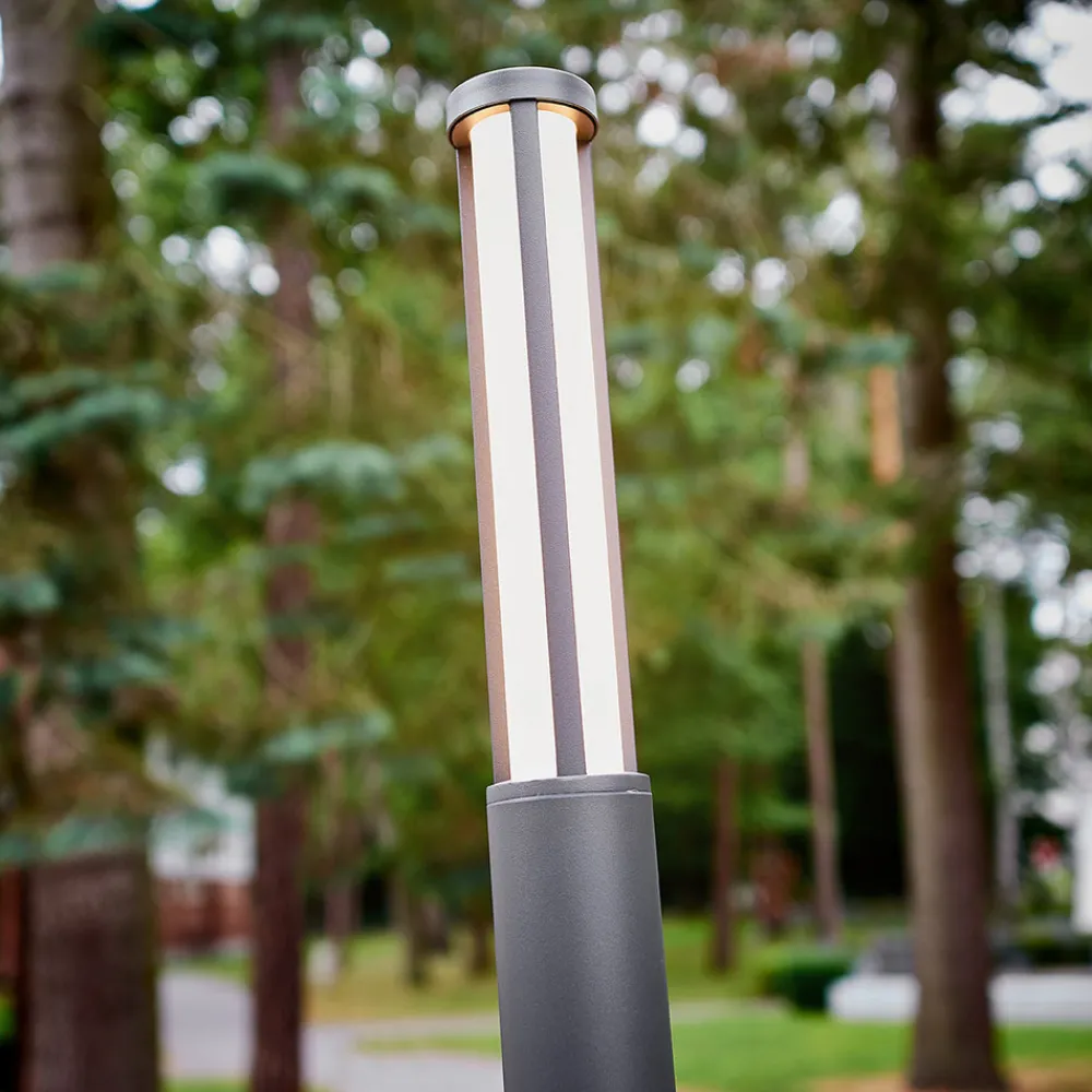 Lucande LED-utelampe Sidny, 220 cm, antrasitt, IP54 Hot