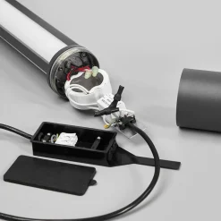 Lucande LED-utelampe Sidny, 220 cm, antrasitt, IP54 Hot